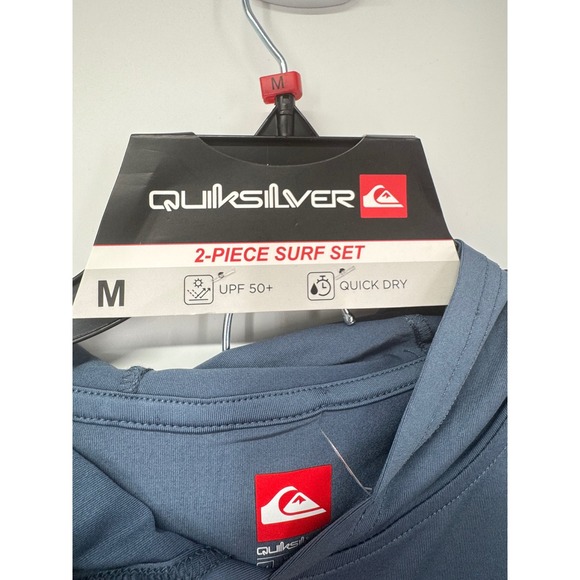 Quiksilver 2-Piece Surf Set Shirt Shorts‎ Mens Medium Jade Gray UPF50 Quick Dry - Picture 5 of 8